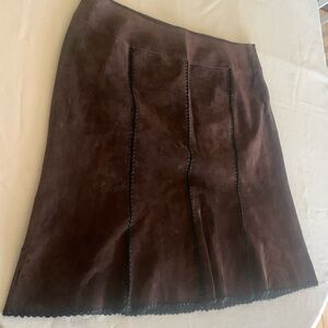 Karen Kane leather skirt. Black stitching and trim. KK.ST. 3. Size 18W. Vintage